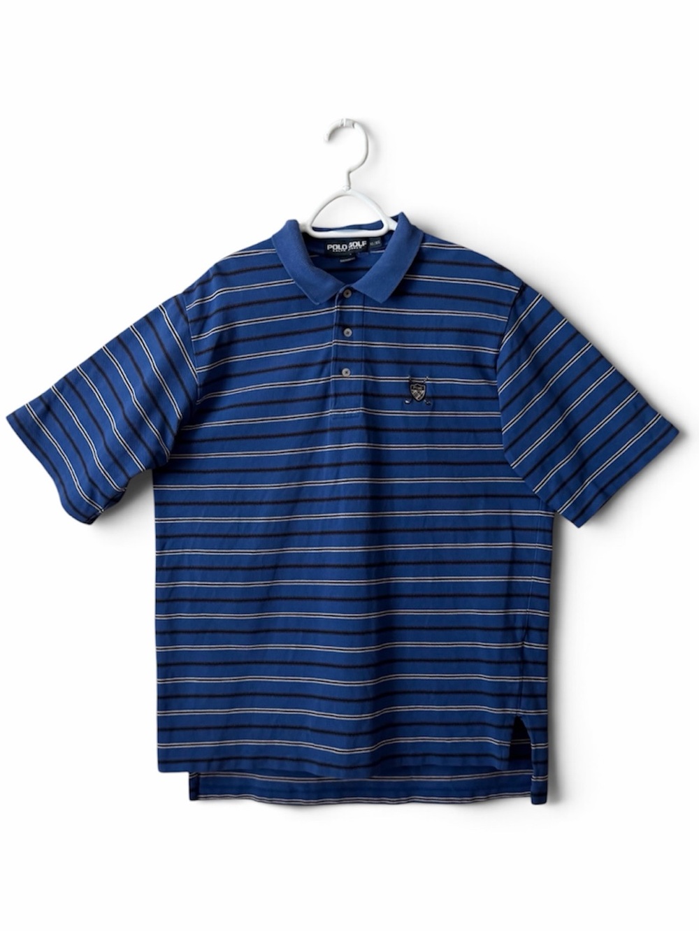 Polo Golf Ralph Lauren Blue Striped Polo Shirt  XL